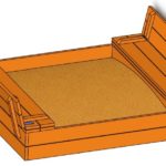Sandkasten mit Sitzbank und Deckel